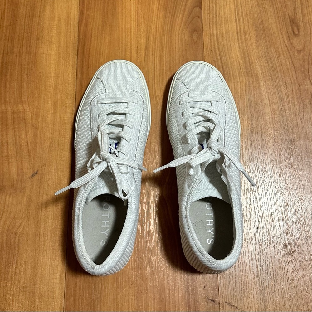 Rothy’s Lace Up Sneaker in All White